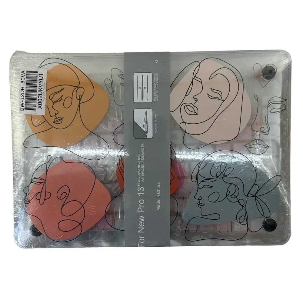 Abstract Faces Hardshell Case / Cover Fits MacBook Pro 13